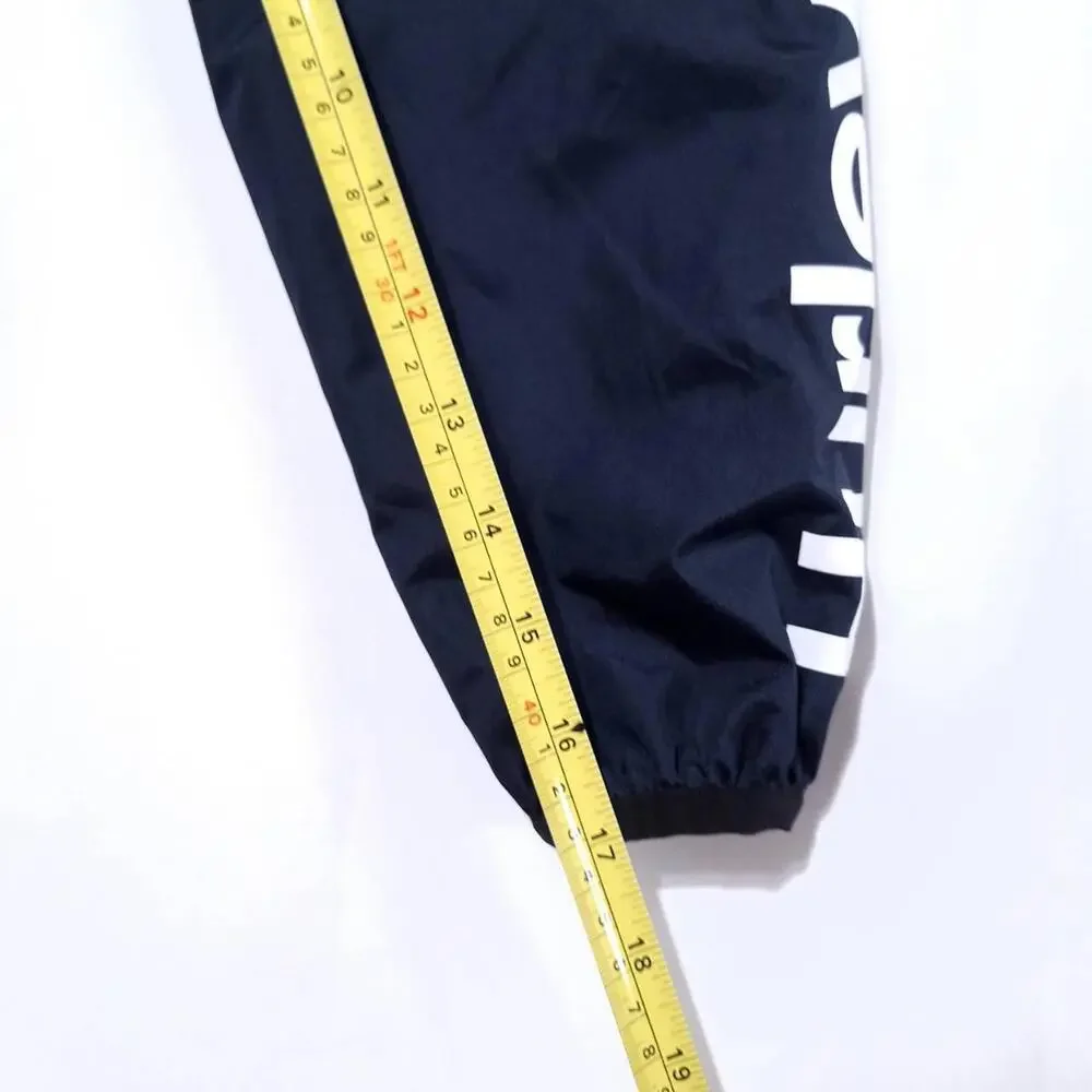 Hurley Colorblock Windbreaker Boys M 10-12Yrs Hooded Full Zip‎ Jacket Black Blue